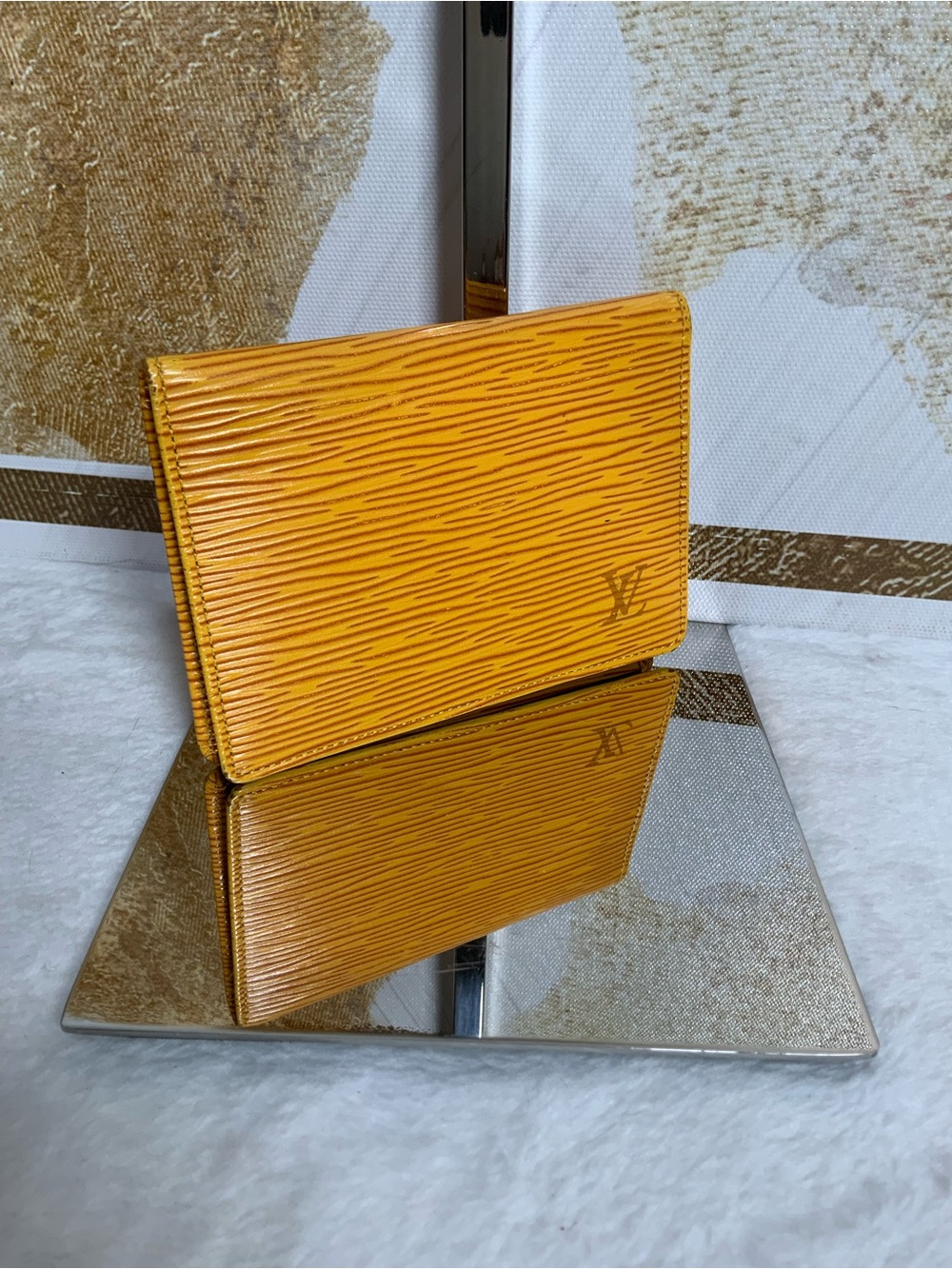 Like New Louis Vuitton Bi-fold Epi Leather Wallet in Yellow
